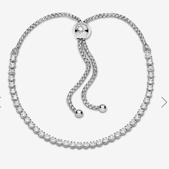 Pandora Sparkling Slider Tennis Bracelet - Picture 1 of 8